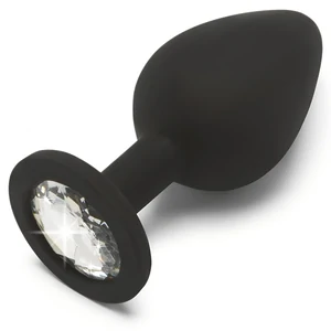 Anal Plug Diamond Jewel Medium Negru pe Denysa.ro