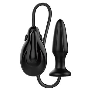 Anal Plug Mr. Play Inflatable Vibrating Negru pe Denysa.ro