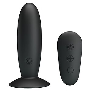Anal Plug Mr. Play Remote Control Negru pe Denysa.ro