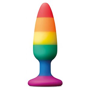Anal Plug Pleasure Rainbow Medium Multicolor pe Denysa.ro
