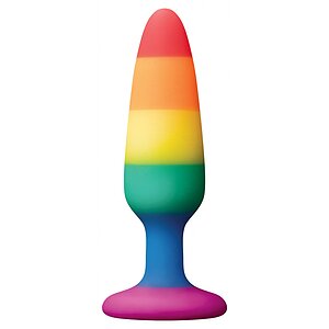 Anal Plug Pleasure Rainbow Small Multicolor pe Denysa.ro
