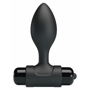 Plug Anal Negru Cu Vibratii Ieftin Plug Anal Cu 10 Functii Vibratii