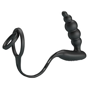 Anal Plug Pretty Love Vibration Penis Sleeve III Negru pe Denysa.ro