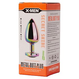 Anal Plug Secret Shine Rainbowheart M Multicolor