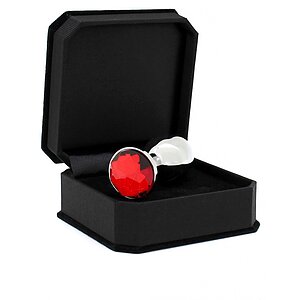 Anal Plug Small Metal With Crystal Argintiu