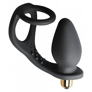 Anal Plug Vibrator cu Inel Ro-Zen Negru pe Denysa.ro