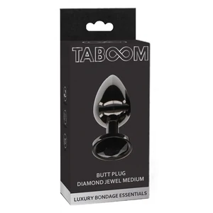 Anal Plug With Diamond Jewel M Negru