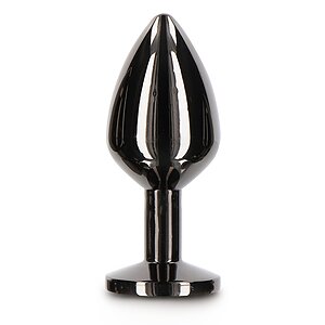 Anal Plug With Diamond Jewel M Negru