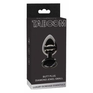 Anal Plug with Diamond Jewel Small Negru