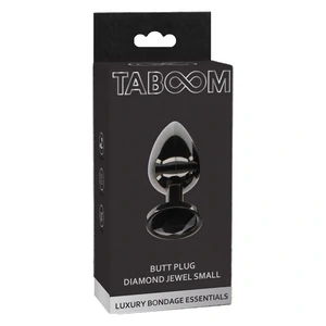 Anal Plug with Diamond Jewel Small Negru