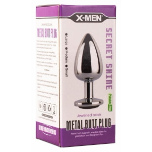 Anal Plug X-MEN Secret Shade L Argintiu