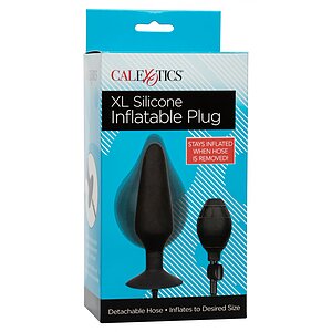 Anal Plug XL Silicone Inflatable 16cm Negru