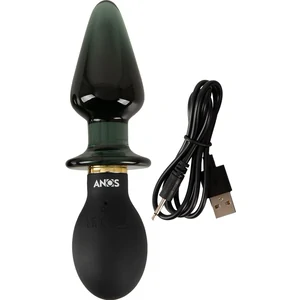 Anos Dop Anal Dublu 10 Moduri – Silicon Și Sticlă Negru