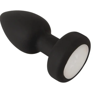 Anos Plug Anal RC cu LED Flash - 7 Moduri, Reîncărcabil Negru