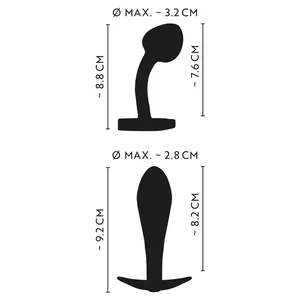 ANOS Set 2 Pluguri Anale Metalice curcubeu, Greutate Optimă Multicolor