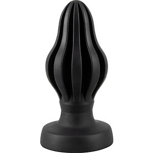 ANOS Super Soft Plug Anal 7 cm — Ventuză, Fixare Hands-free Negru