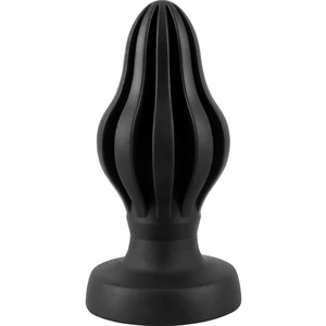 ANOS Super Soft Plug Anal 7 cm — Ventuză, Fixare Hands-free Negru