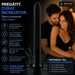 Aparat Pentru Curățare Intimă Din Silicon Negru