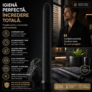 Aparat Pentru Curățare Intimă Din Silicon Negru