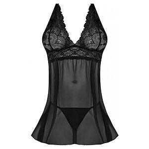 Babydoll Magic Silk Fly Away Negru S-M
