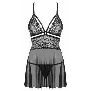 Babydoll Obsessive 838-BAB Negru 2XL