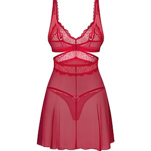 Babydoll Obsessive Cupide Desir Roșu S-M