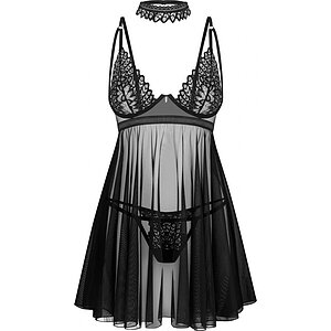 Babydoll Obsessive Donarella Negru pe Denysa.ro