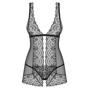 Babydoll Obsessive Firella Negru pe Denysa.ro