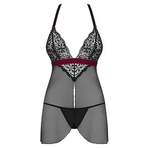 Babydoll Obsessive Rossita Negru L-XL