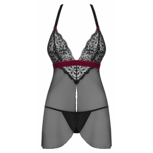 Babydoll Obsessive Rossita Negru L-XL