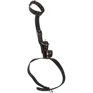Bad Kitty Set Guler + Cătușe Reglabile Mâini Talie Negru
