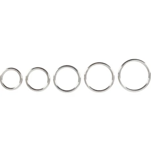Bad Kitty Set of 5 Metal Rings Argintiu