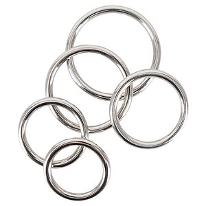 Bad Kitty Set of 5 Metal Rings Argintiu pe Denysa.ro
