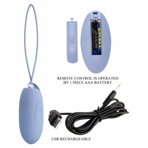Jenny Vibrator Compact 12 Moduri Reîncărcabil USB Albastru