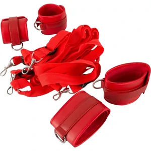 Bed Restraint Set Bad Kitty Roșu Bed Restraint Set Bad Kitty Roșu pe Denysa.ro