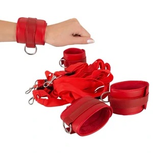 Bed Restraint Set Bad Kitty Roșu