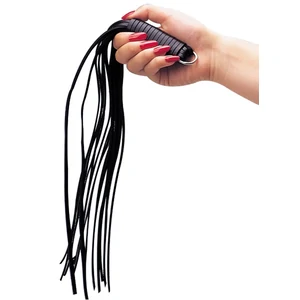 Flogger Piele Negru Maner 11 Cm Lungime Totala 45 Cm Bici Piele Naturala 45 Cm Maner 11 Cm