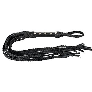 Bici ZADO Cat-O-Nine cu 9 Cozi Piele 70cm Negru