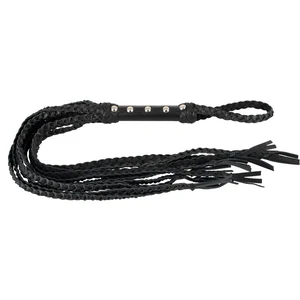 Bici ZADO Cat-O-Nine cu 9 Cozi Piele 70cm Negru
