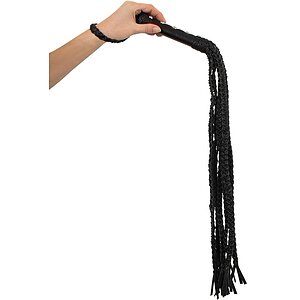 Bici ZADO Cat-O-Nine cu 9 Cozi Piele 70cm Negru