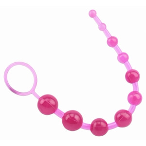 Jucarie Sexuala Bile Anale Cu Inel Bile Anale Sassy Anal Beads Roz
