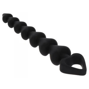 Bile Anale ToyJoy Heart Beads Negru pe Denysa.ro