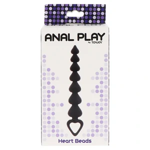 Bile Anale ToyJoy Heart Beads Negru