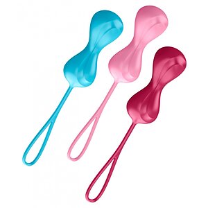 Bile Vaginale Satisfyer CO2 Double Multicolor pe Denysa.ro