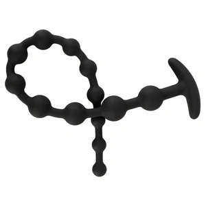 Black Velvets Anal Beads Negru