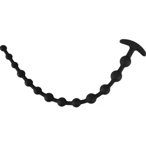 Margele Anale Din Silicon Negre 50 Cm