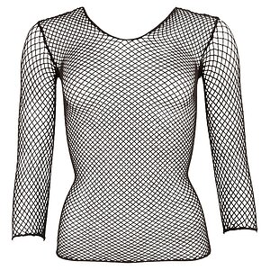 Bluză Din Plasă No:Xqse Negru S-L