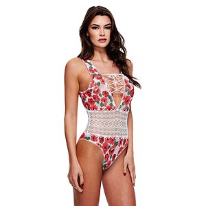Body Baci White Floral And Lace Alb Body Baci White Floral And Lace Alb pe Denysa.ro