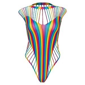 Body Leg Avenue Shredded Opaque Multicolor pe Denysa.ro