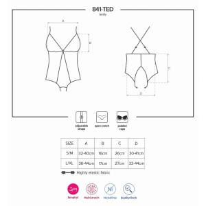 Body Obsessive 841-TED Negru S-M